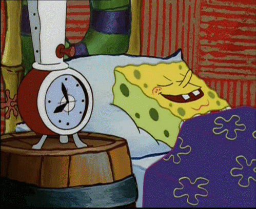 Spongebob Squarepants Sleeping GIF-source